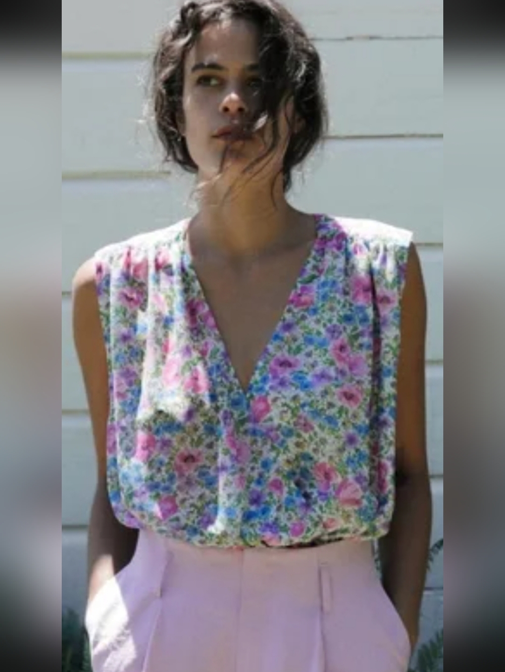 ZARA Sleeveless Surplice Wrap Bodysuit - NWT